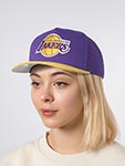 Бейсболка MITCHELL NESS арт. HP11495-LALPURP Los Angeles Lakers NBA (фиолетовый / желтый)